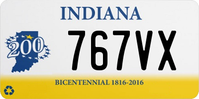 IN license plate 767VX