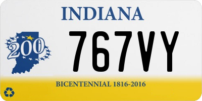 IN license plate 767VY