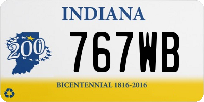 IN license plate 767WB