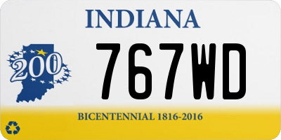IN license plate 767WD