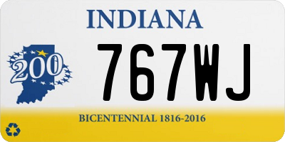 IN license plate 767WJ