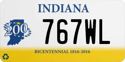 IN license plate 767WL