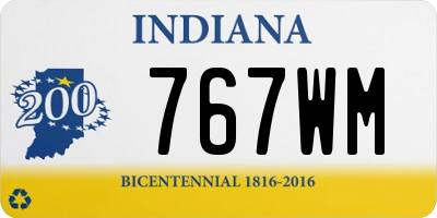 IN license plate 767WM