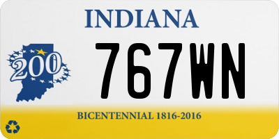 IN license plate 767WN