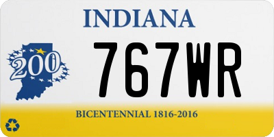 IN license plate 767WR