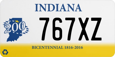 IN license plate 767XZ