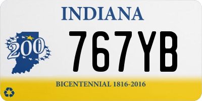 IN license plate 767YB