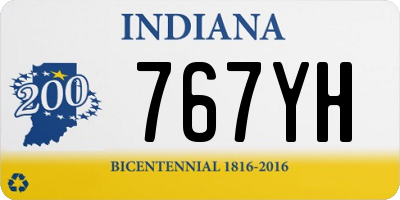 IN license plate 767YH