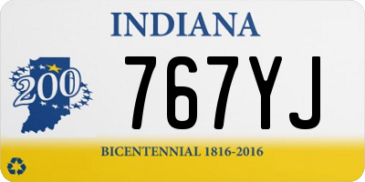 IN license plate 767YJ