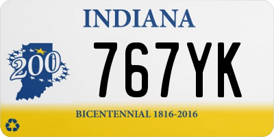 IN license plate 767YK