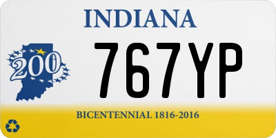 IN license plate 767YP