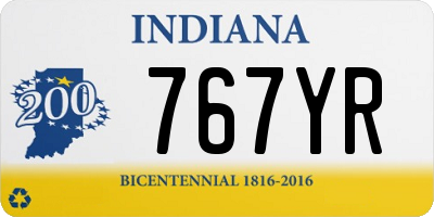 IN license plate 767YR