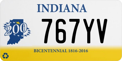 IN license plate 767YV