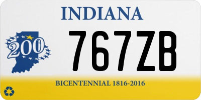 IN license plate 767ZB