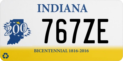 IN license plate 767ZE