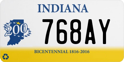 IN license plate 768AY