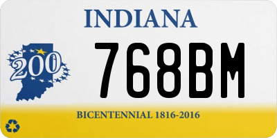 IN license plate 768BM