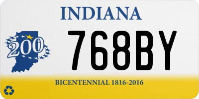IN license plate 768BY