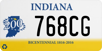 IN license plate 768CG