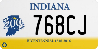 IN license plate 768CJ