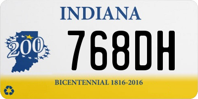 IN license plate 768DH