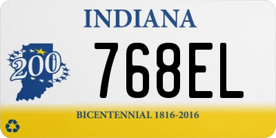 IN license plate 768EL