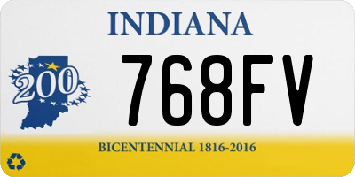 IN license plate 768FV