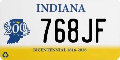 IN license plate 768JF