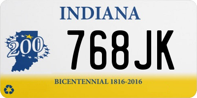 IN license plate 768JK