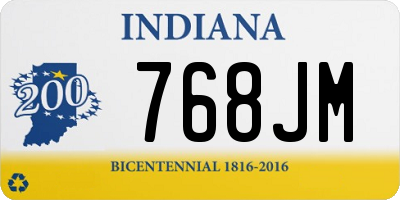 IN license plate 768JM
