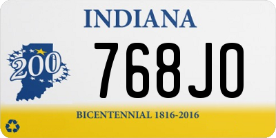 IN license plate 768JO