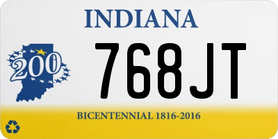 IN license plate 768JT
