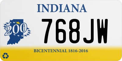 IN license plate 768JW