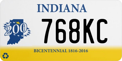 IN license plate 768KC