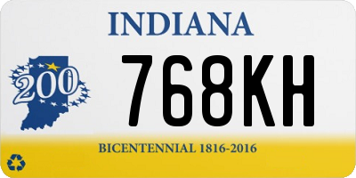 IN license plate 768KH