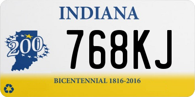 IN license plate 768KJ