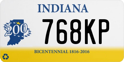 IN license plate 768KP