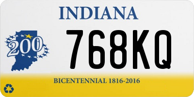 IN license plate 768KQ