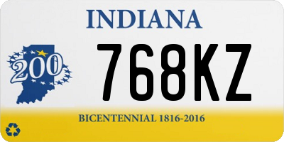 IN license plate 768KZ