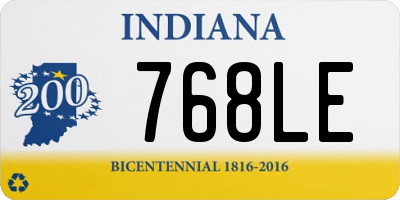 IN license plate 768LE