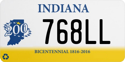 IN license plate 768LL