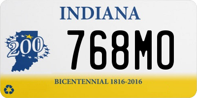 IN license plate 768MO