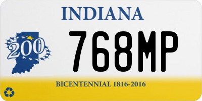 IN license plate 768MP