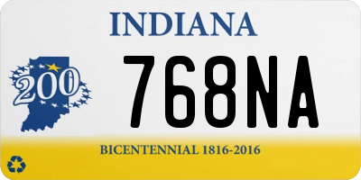 IN license plate 768NA