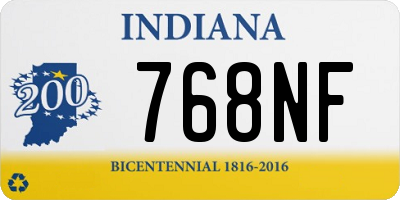 IN license plate 768NF