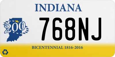 IN license plate 768NJ