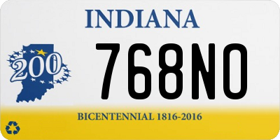 IN license plate 768NO