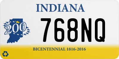 IN license plate 768NQ