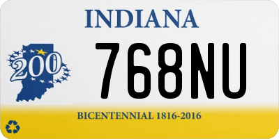 IN license plate 768NU