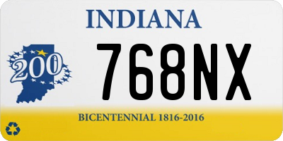 IN license plate 768NX